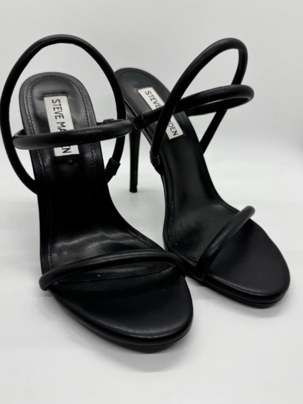 Steve Madden Black Minimalist Stiletto Sandals